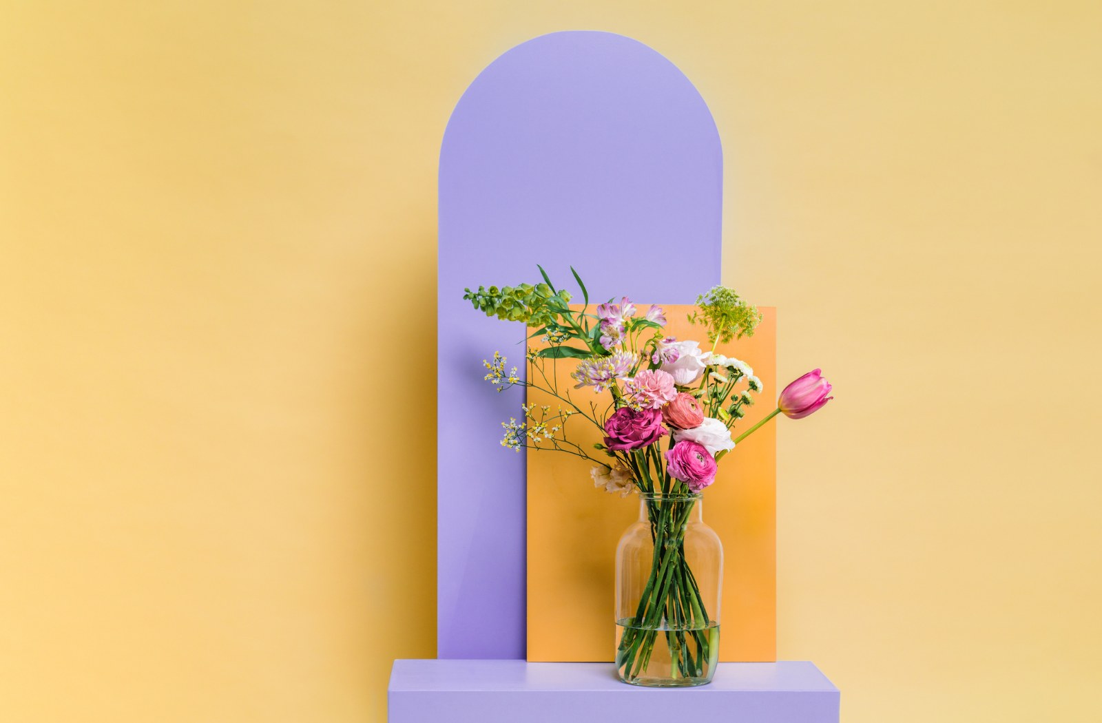 Flora Frisch Blumen Vase